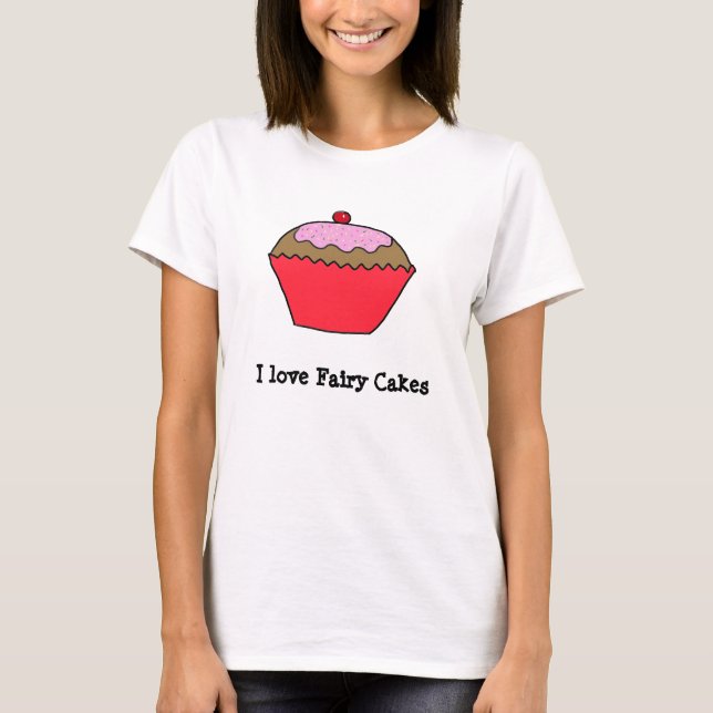 Camiseta Eu adoro bolos de fadas (Frente)
