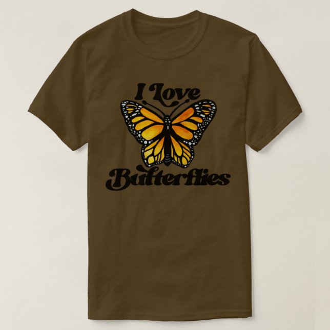 Camiseta Eu adoro borboletas (Frente do Design)