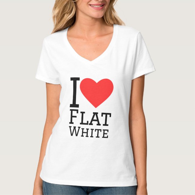 Camiseta Eu adoro branco plano (Frente)