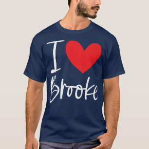 Camiseta Eu Adoro Brooke Name Personated Girl Woman Bff Fri