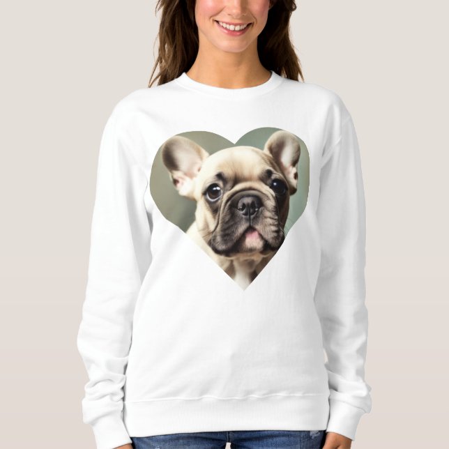 CAMISETA EU ADORO BULLDOGOS FRANCESES! UM CACHORRO FRANCÊS  (Frente)