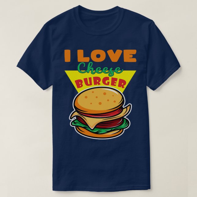 Camiseta Eu Adoro Burger De Queijo (Frente do Design)