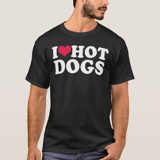 Camiseta Eu Adoro Cachorros Quentes (Frente)