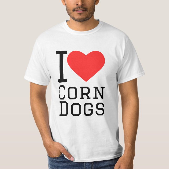 Camiseta Eu adoro cães de milho (Frente)