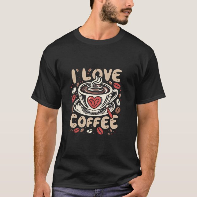 Camiseta Eu adoro café (Frente)