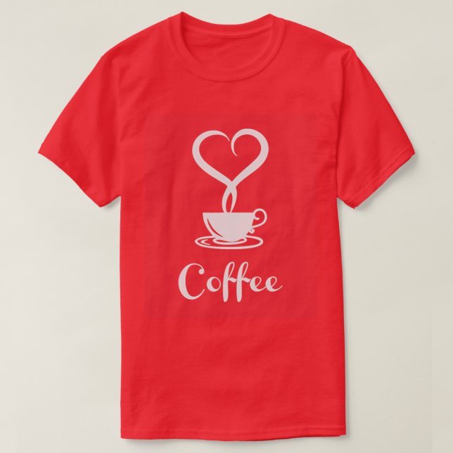 Camiseta Eu adoro café (Frente do Design)