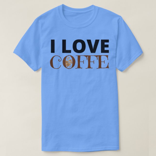 Camiseta Eu adoro café (Frente do Design)