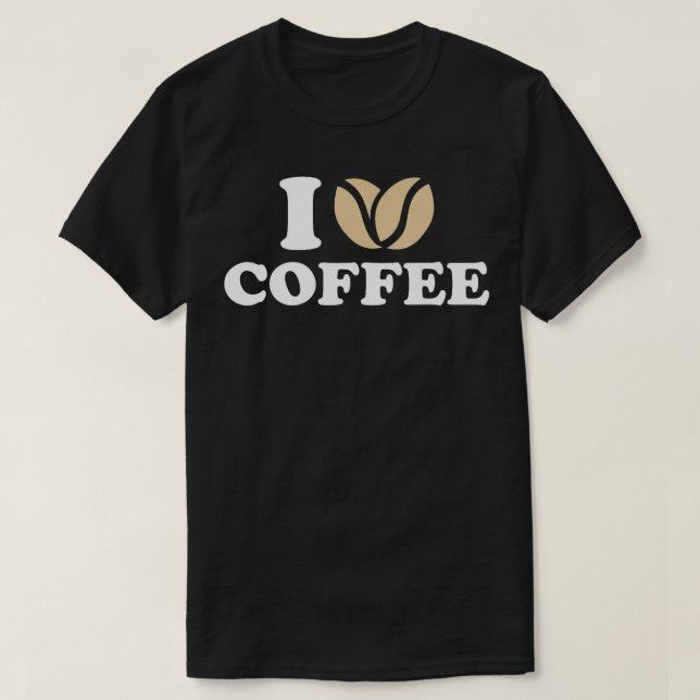 Camiseta Eu adoro café (Frente do Design)