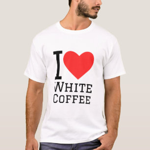 Camiseta Eu adoro café branco