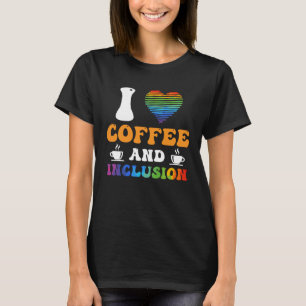 Camiseta Eu adoro café e deficiência de inclusão Solidaried