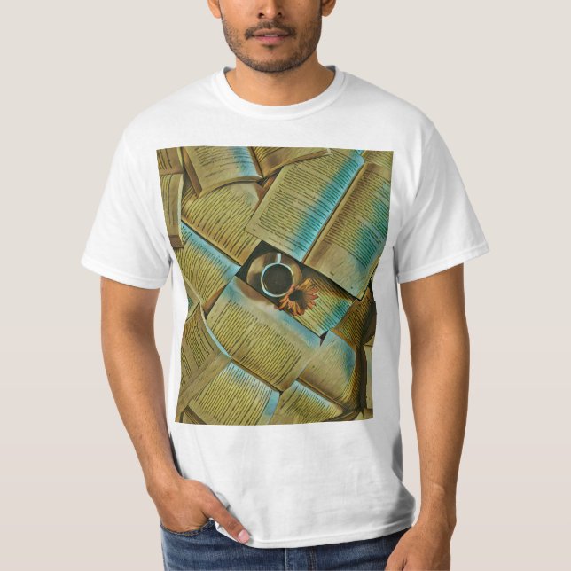 Camiseta Eu adoro café e livros (Frente)