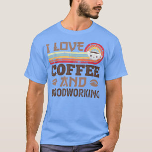 Camiseta Eu adoro café e madeira Cute Vintage Kawaii