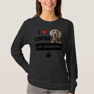 Camiseta Eu Adoro Café E Meu Animal De Cachorro Pai Da Mãe
