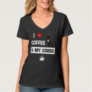 Camiseta Eu Adoro Café E Minha Cane Corso Mãe Pai Pet Pai