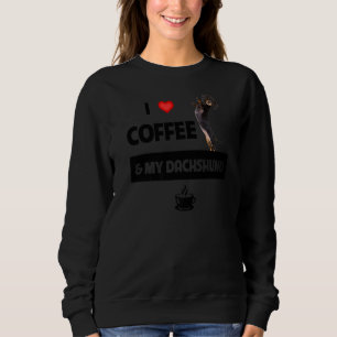 Camiseta Eu Adoro Café E Minha Mãe Dachshund Pai Pet Pai