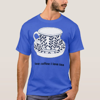 Camiseta Eu adoro café Eu adoro chá 1
