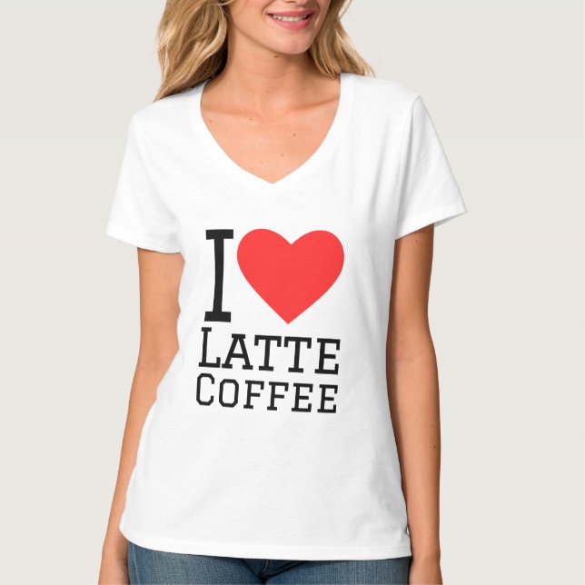 Camiseta Eu adoro café latino (Frente)