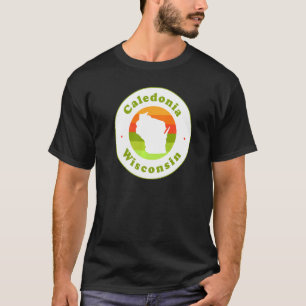 Camiseta Eu adoro Caledonia Wisconsin Wi Vacation Souvenir
