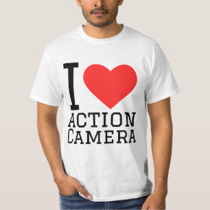 Camiseta Eu adoro câmera de ação
