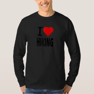 Camiseta Eu Adoro Caminhar Ao Ar Fora do Coração Raglan