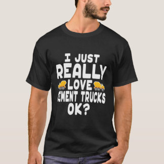Camiseta Eu Adoro Caminhões De Cimento Bonitos