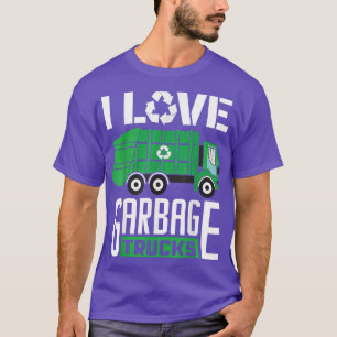 Camiseta Eu Adoro Caminhões De Lixo Reciclagem Caminhão De