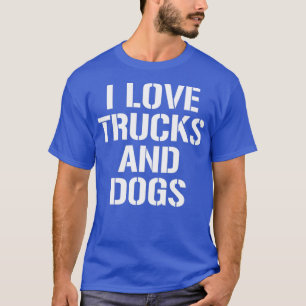 Camiseta Eu Adoro Caminhões E Cachorros Bons Motoristas