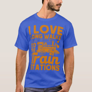 Camiseta Eu Adoro Caminhos Longos Para Estações De Comboios
