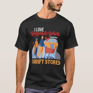 Camiseta Eu adoro Caminhos Românticos através da Thrift Sto