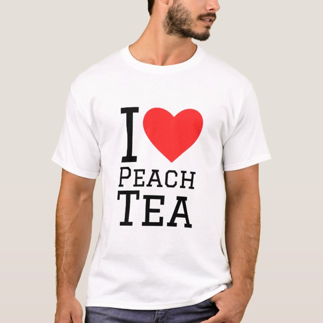 Camiseta Eu adoro chá de pêssego (Frente)