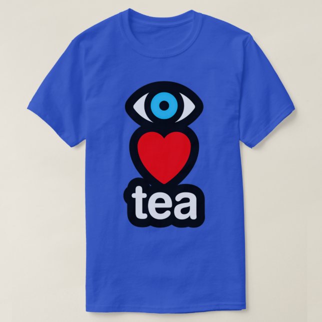 Camiseta Eu adoro chá vertical (Frente do Design)