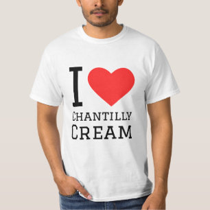 Camiseta Eu adoro chantilly creme