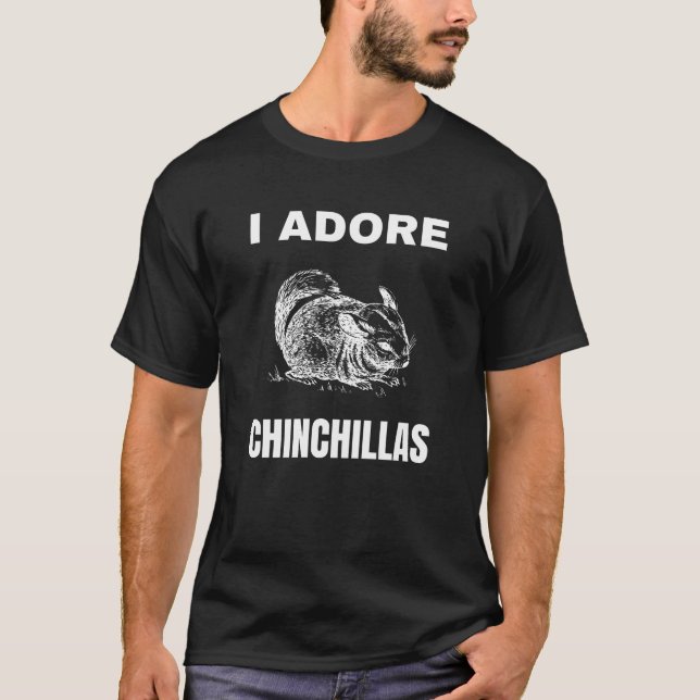Camiseta Eu adoro Chinchilas (Frente)