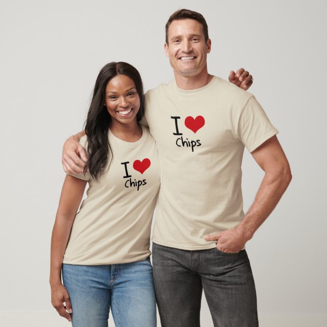 Camiseta Eu adoro Chips (Unissex)