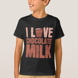 Camiseta Eu Adoro Chocolate Comida De Leite Comendo Cotas D