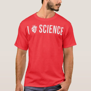 Camiseta Eu adoro ciência coração ciência ciência ciência o
