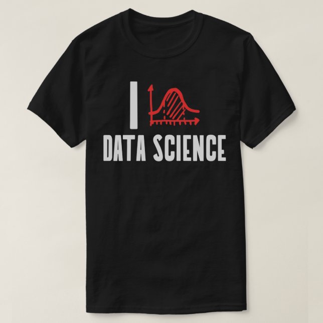 Camiseta Eu adoro ciência de dados (Frente do Design)