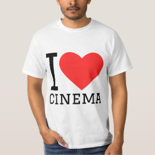 Camiseta Eu adoro cinema