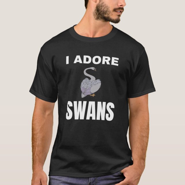 Camiseta Eu adoro Cisnes (Frente)