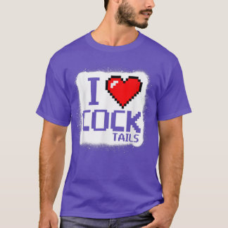Camiseta Eu Adoro Cocktails Bebendo Engraçado Design Para H
