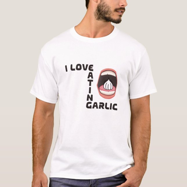 Camiseta Eu Adoro Comer Alho (Frente)