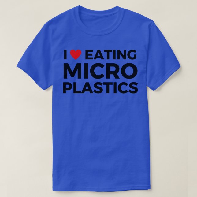 Camiseta Eu adoro comer microplásticos 1 (Frente do Design)