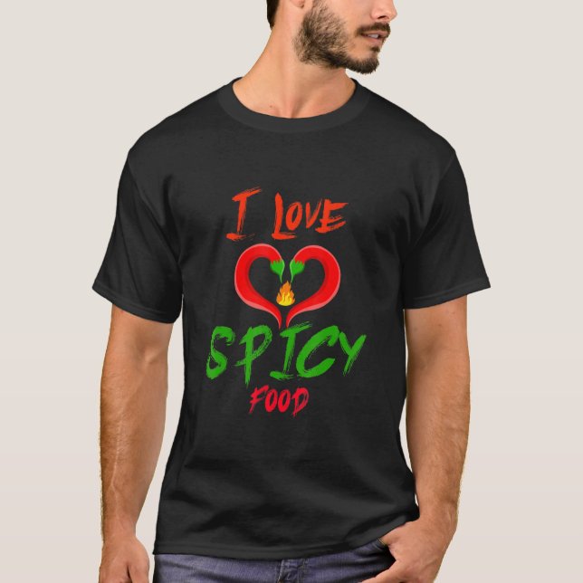 Camiseta Eu Adoro Comida Picante Arompendo Pepper Chili Lov (Frente)