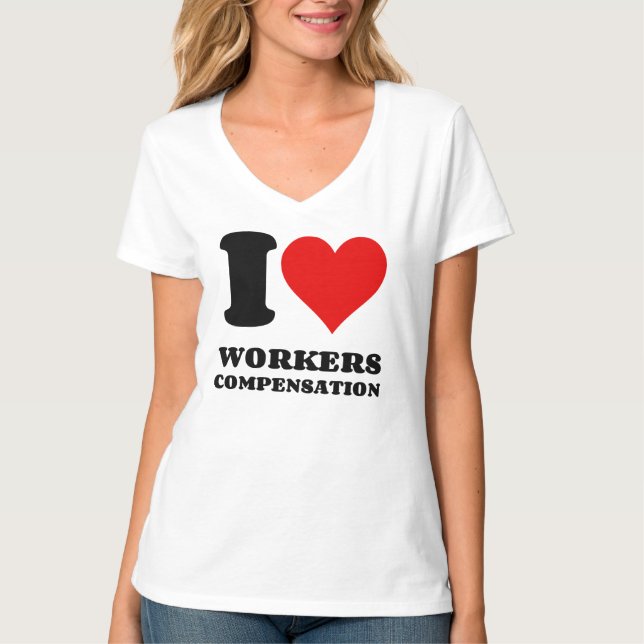 CAMISETA EU ADORO COMPENSAÇÃO DE TRABALHADORES (Frente)