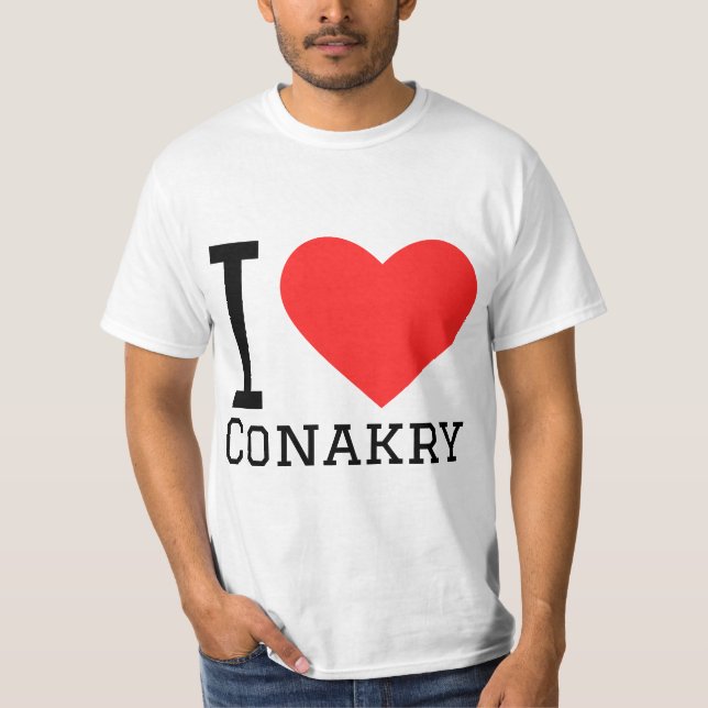 Camiseta Eu adoro conakry (Frente)