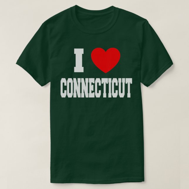 Camiseta Eu Adoro Connecticut (Frente do Design)