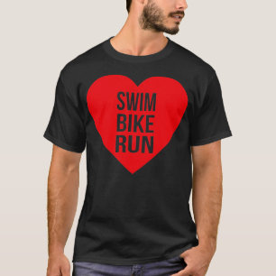 Camiseta Eu Adoro Correr De Bicicleta Natação Triatleta Esp