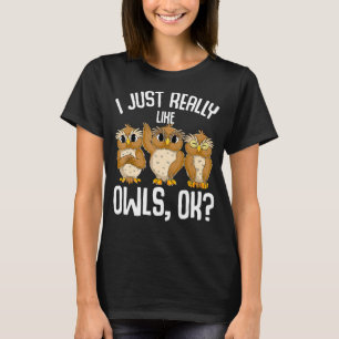 Camiseta Eu Adoro Coruja Crianças Meninas Coruja