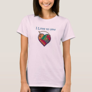 Camiseta Eu adoro costurar