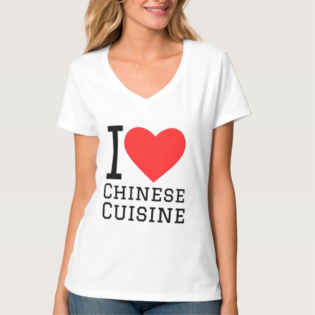 Camiseta Eu adoro cozinha chinesa (Frente)